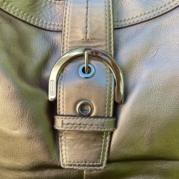 NWT Coach Soho Leather Large Hobo Handbag Purse in Silver/Bronze F17092 - Picture 10 of 12